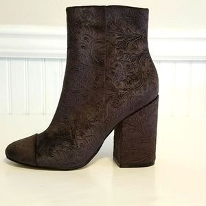 Marc Fisher Prana Chunky Heel Ankle Boots